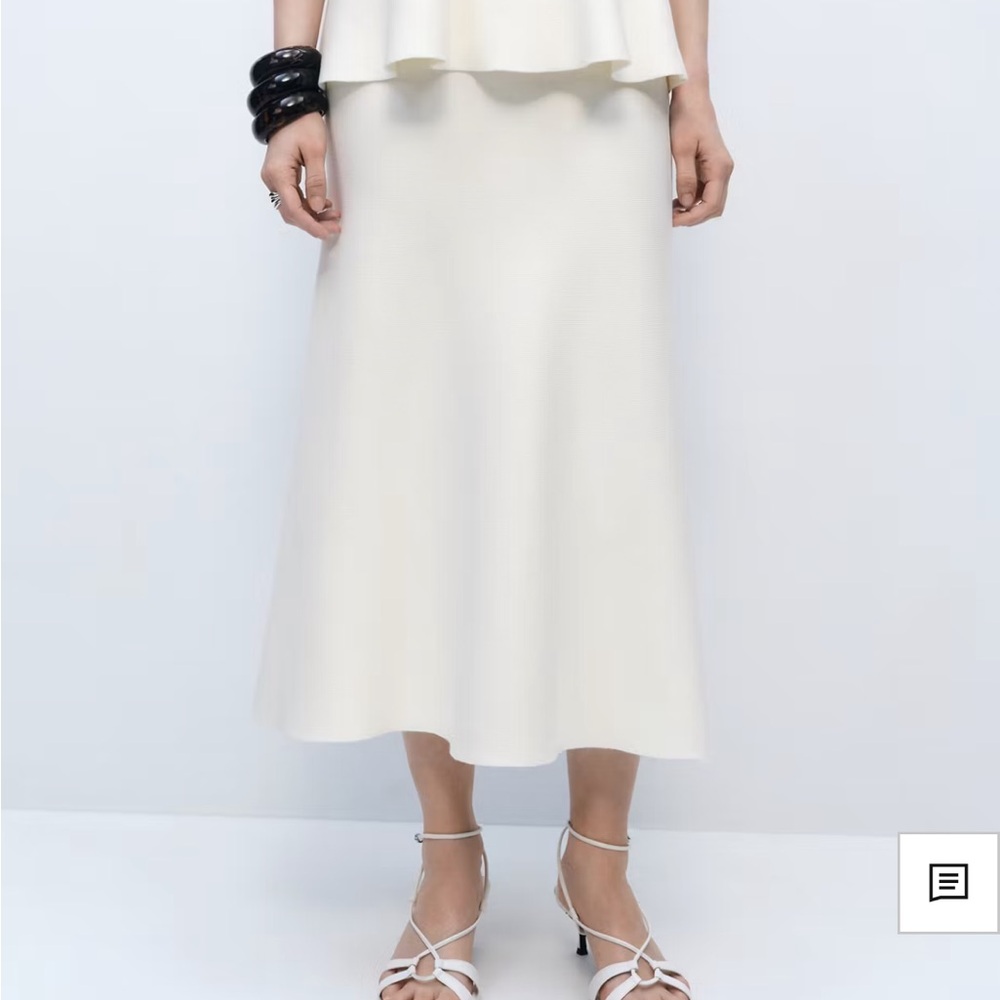 Mango cream knit A-Line Skirt